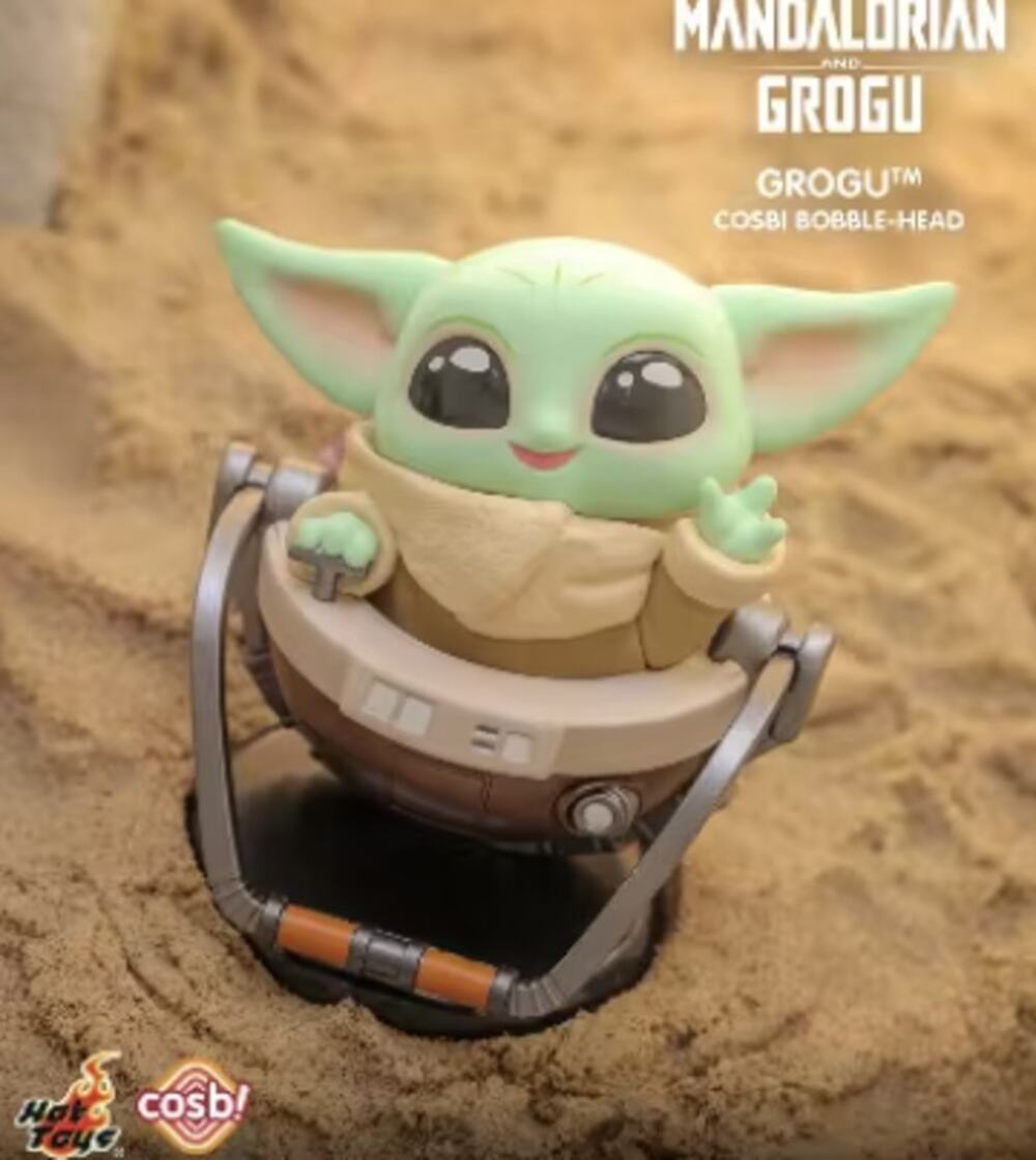 Star Wars x Cosbi x Disney, Mandalorian & Grogu Bobble-Head, Hover Pram - New